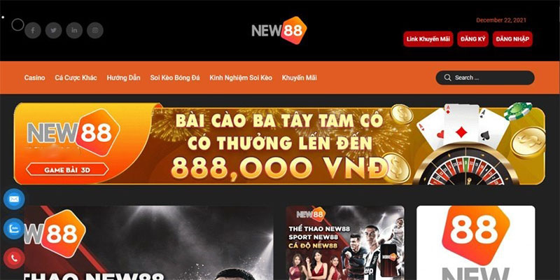 Nhà cái NEW88 và những lợi thế trong cung cấp sản phẩm cá cược Nhà cái NEW88 và những lợi thế trong cung cấp sản phẩm cá cược
