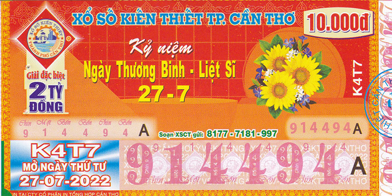 Xổ số Cần Thơ sở hữu cơ cấu giải thưởng được đánh giá là khá hấp dẫn Xổ số Cần Thơ sở hữu cơ cấu giải thưởng được đánh giá là khá hấp dẫn